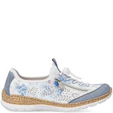 RIEKER WOMENS ZIP CORD COMFORT SHOE - MULTI