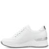 RIEKER WOMENS LACE ZIP TRAINER - WHITE