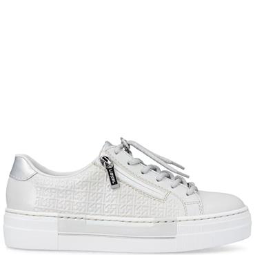RIEKER WOMENS TRAINERS - SILVER PLATINUM