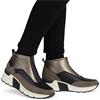 RIEKER WOMENS WEDGE ZIP ANKLE BOOT - BROWN