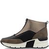 RIEKER WOMENS WEDGE ZIP ANKLE BOOT - BROWN