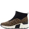 RIEKER WOMENS WEDGE ZIP ANKLE BOOT - LEOPARD MULTI