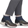 RIEKER WOMENS WEDGE ZIP ANKLE BOOT - MULTI