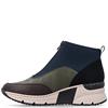 RIEKER WOMENS WEDGE ZIP ANKLE BOOT - MULTI