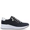 RIEKER WOMENS WEDGE ZIP LACE TRAINER - BLUE