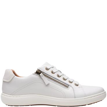 Donna Clarks' Nalle Pizzo 'Pelle Casual con Lacci Scarpe da Ginnastica