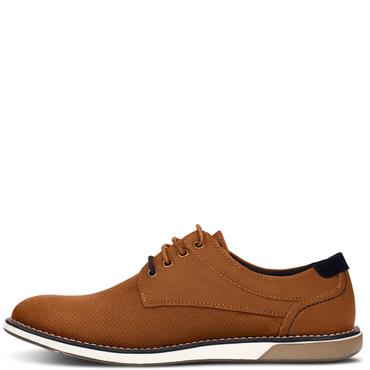 NINETY 78 MENS LACE CASUAL SHOE - TAN NAVY
