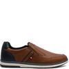 NINETY 78 MENS SLIP ON CASUAL SHOE - TAN NAVY