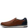 NINETY 78 MENS SLIP ON CASUAL SHOE - TAN NAVY