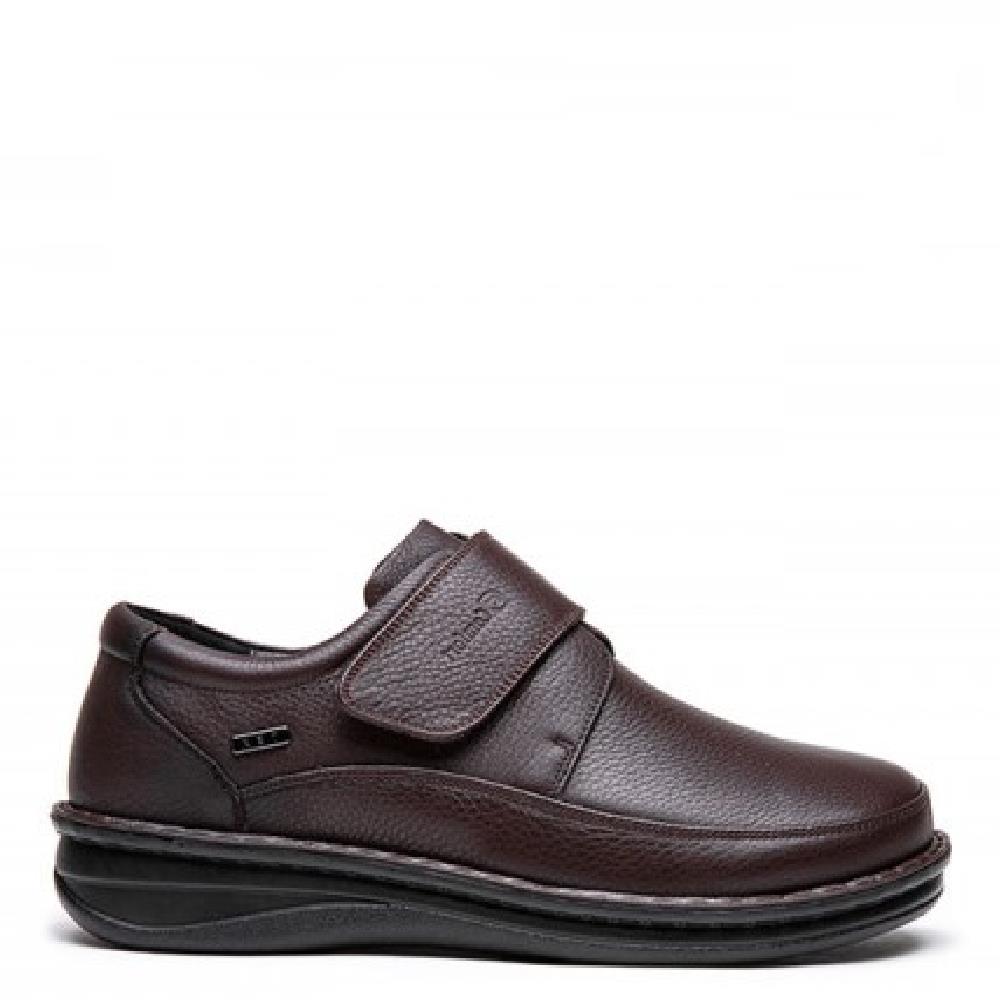 G COMFORT MENS WATERPROOF VELCRO SHOE COGNAC LEATHER Paul Byron