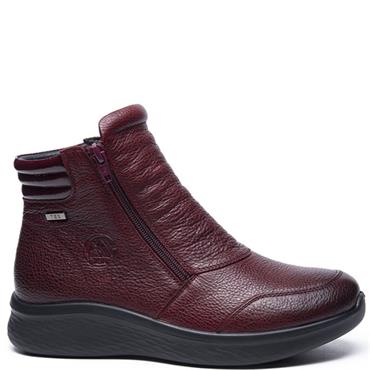 G COMFORT WOMENS XTRA WIDE ANKLE BOOT - BURGUNDY
