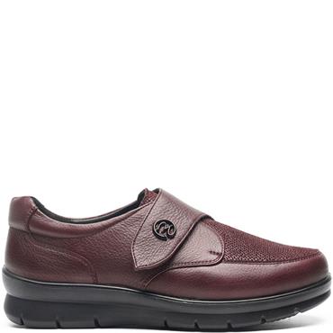 G COMFORT WOMENS STRETCH STRAP SHOE - BURGANDY