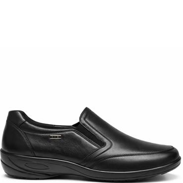 G COMFORT WOMENS WATERPROOF SLIP ON - BLACK LEATHER
