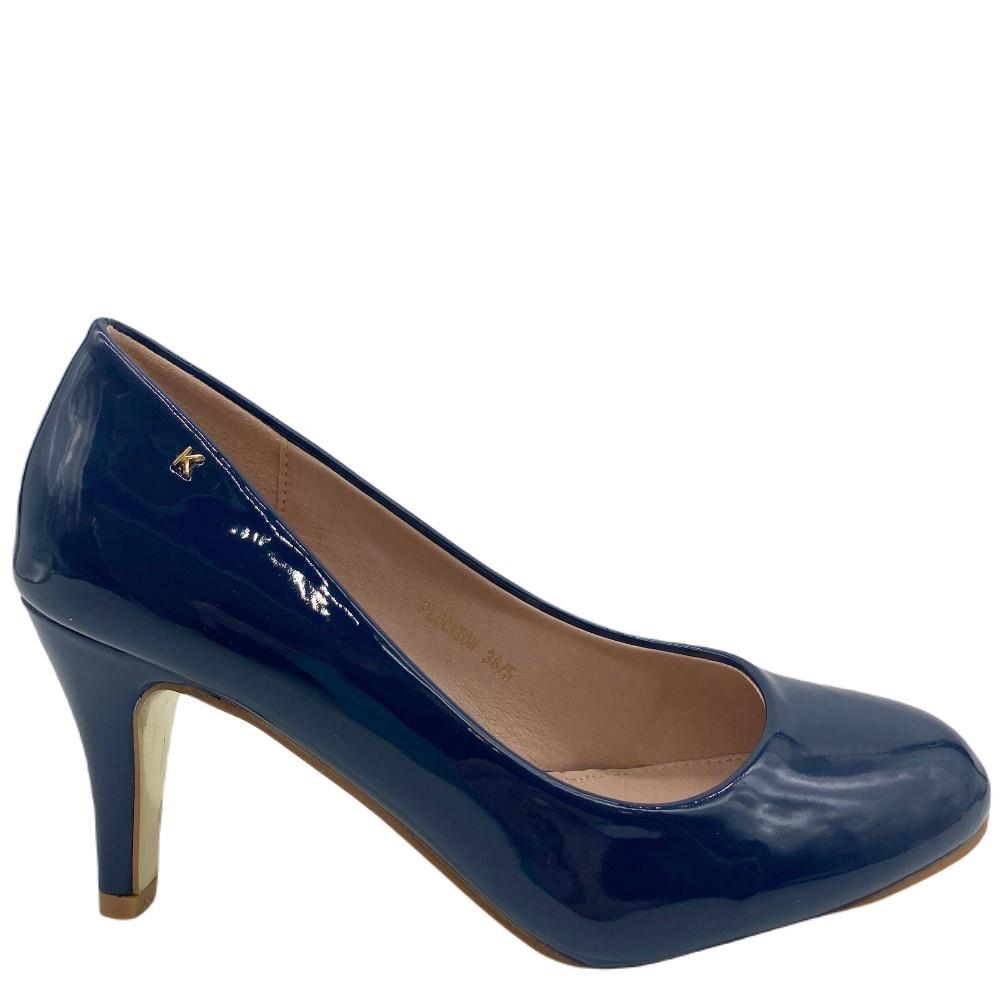 KATE APPLEBY WOMENS MED HEEL COURT SHOE NAVY PATENT Paul Byron Shoes Ireland