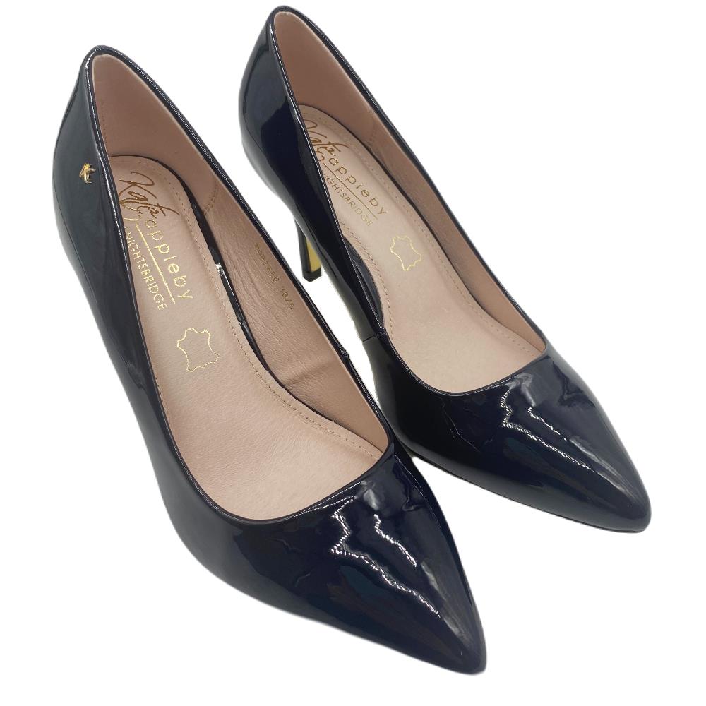 KATE APPLEBY WOMENS POINT TOE COURT SHOE SAPPHIRE PATENT Paul Byron Shoes Ireland