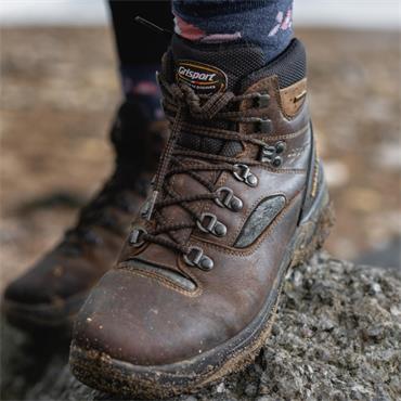 GRISPORT MENS WATERPROOF LACE BOOT - BROWN