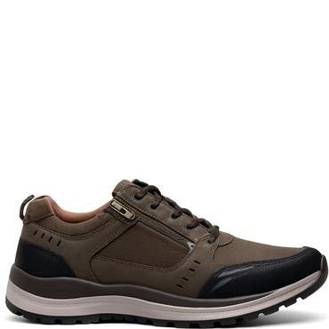G COMFORT MENS ZIP LACE TRAINER - BROWN