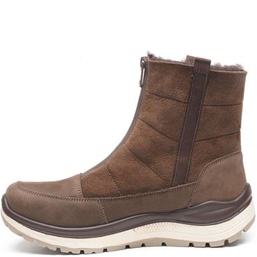 G COMFORT WOMENS WIDE FIT ANKLE BOOT - BROWN
