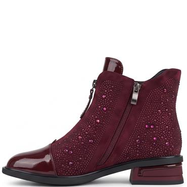 REDZ WOMENS ANKLE BOOT - WINE