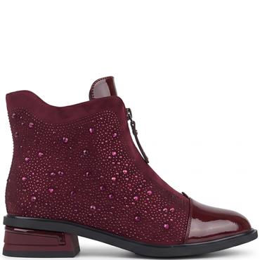 REDZ WOMENS ANKLE BOOT - WINE