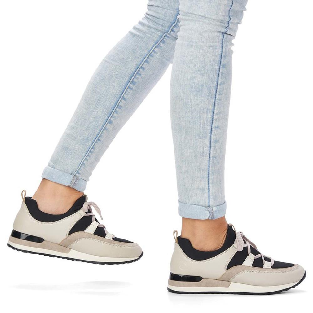 REMONTE WOMENS LACE TRAINER WHITE MULTI Paul Byron Shoes Ireland