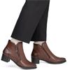 REMONTE WOMENS LEATHER ANKLE BOOT - BROWN