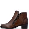 REMONTE WOMENS LEATHER ANKLE BOOT - BROWN