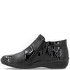 REMONTE WOMENS ZIP ANKLE BOOT - BLACK