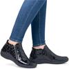 REMONTE WOMENS ZIP ANKLE BOOT - BLACK