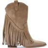 TRUFFLE WOMENS COWBOY ANKLE BOOT - TAUPE