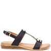 LUNAR WOMENS FLAT STRAP SANDAL - BLACK