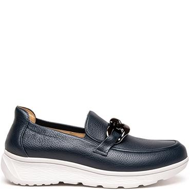 G COMFORT WOMENS CHAIN SLIP ON LOAFER - NAVY