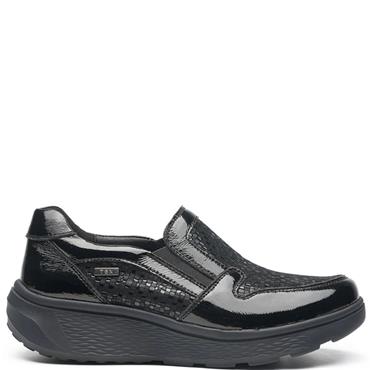 G COMFORT WOMENS WATERPROOF SLIP ON SHOE - BLACK PATENT