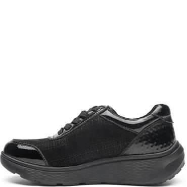 G COMFORT WOMENS SIDE ZIP TRAINER - BLACK PATENT