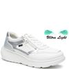 G COMFORT WOMENS TRAINER - WHITE SILVER