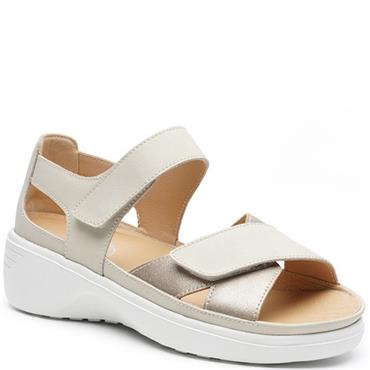 G COMFORT WOMENS WEDGE STRAP SANDAL - SAND LEATHER