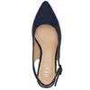 REDZ WOMENS MID HEEL STRAP SLING BACK - NAVY SUEDE