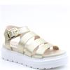 HEAVENLY FEET WOMENS WEDGE STRAP SANDAL - GOLD