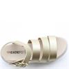 HEAVENLY FEET WOMENS WEDGE STRAP SANDAL - GOLD