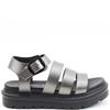 HEAVENLY FEET WOMENS WEDGE STRAP SANDAL - PEWTER