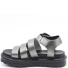 HEAVENLY FEET WOMENS WEDGE STRAP SANDAL - PEWTER