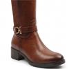 SUSST WOMENS ANKLE STRAP HIGH LEG BOOT - TAN