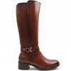 SUSST WOMENS ANKLE STRAP HIGH LEG BOOT - TAN