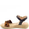 HEAVENLY FEET WOMENS SANDAL - BLACK LEOPARD