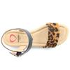 HEAVENLY FEET WOMENS SANDAL - BLACK LEOPARD