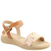 HEAVENLY FEET WOMENS SANDAL - TAN GOLD MULTI