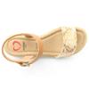 HEAVENLY FEET WOMENS SANDAL - TAN GOLD MULTI