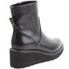 HEAVENLY FEET WOMENS WEDGE ZIP BOOT - BLACK