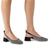 STEVE MADDEN WOMENS STRAP SANDAL - BLACK RHINESTONE