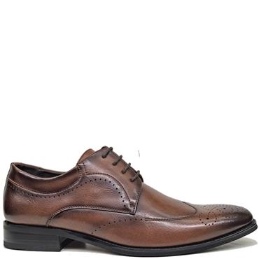 MARCOZZI MENS BROGUE LACE SHOE - COGNAC